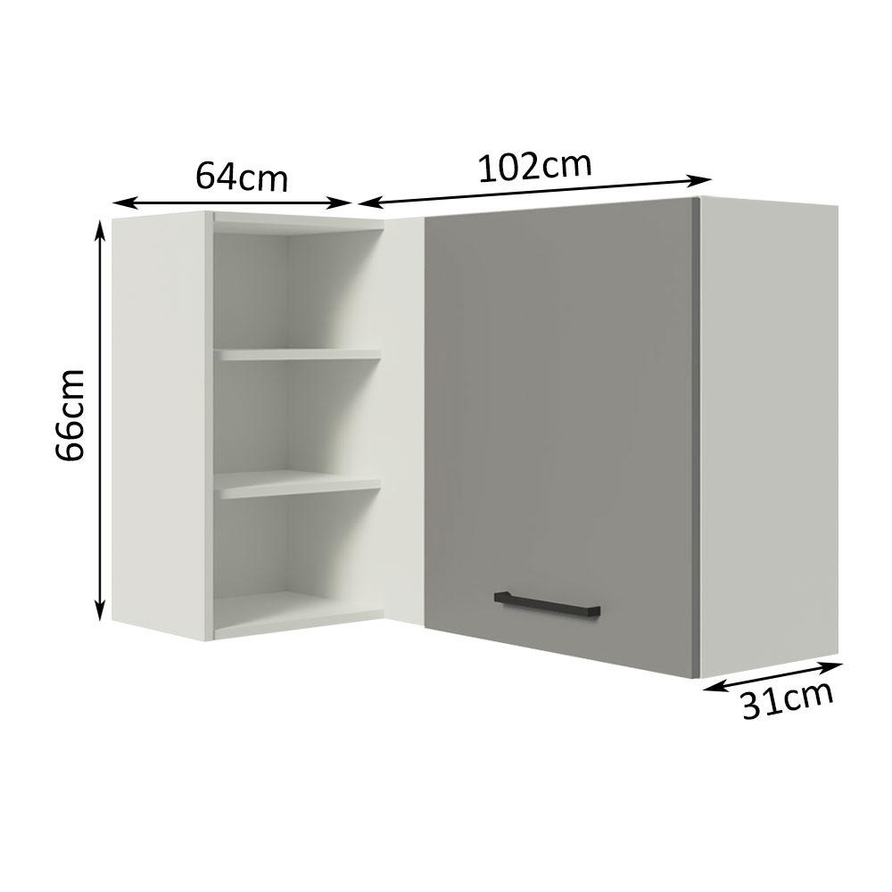 Foto 4 pulgar | Alacena Gabinete Superior Cocina Madesa Agata 166cm Bg