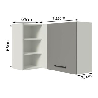 Foto 3 | Alacena Gabinete Superior Cocina Madesa Agata 166cm Bg