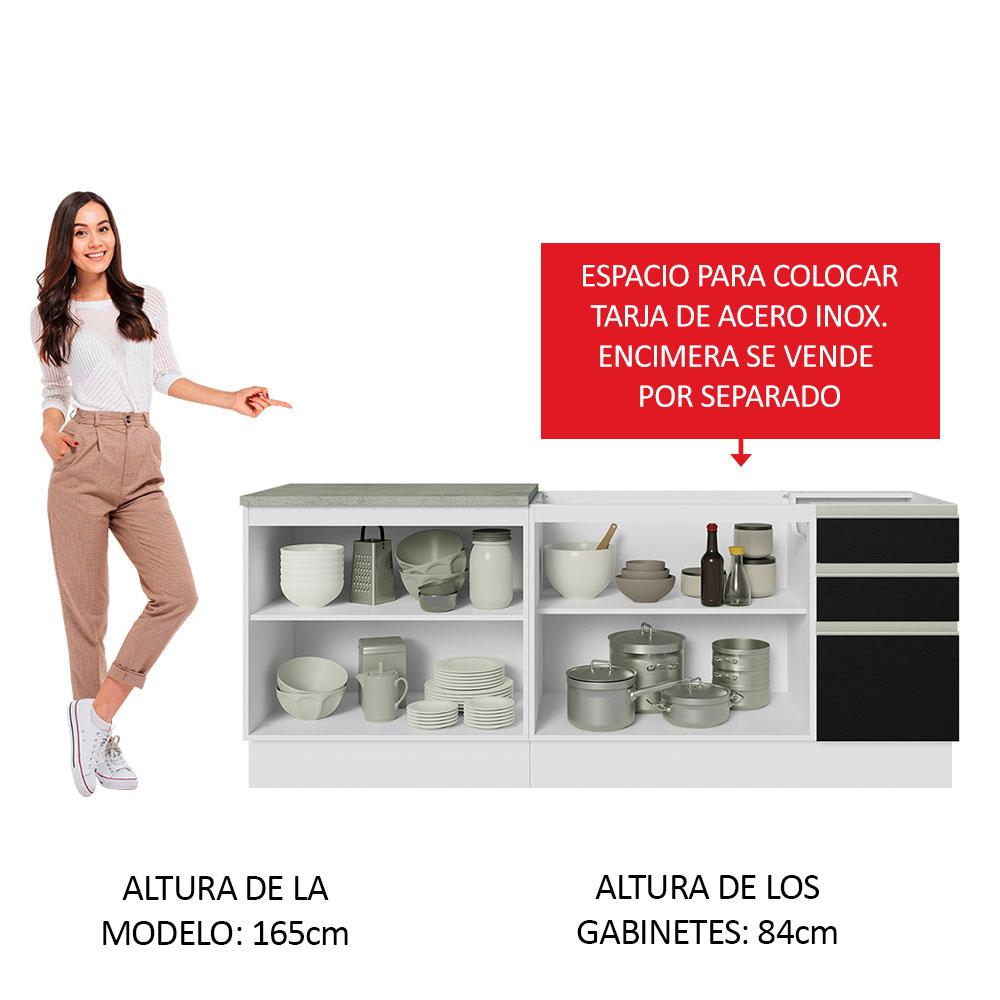 Foto 6 pulgar | Alacena Gabinete Bajo Cocina Madesa Glamy 200 Sin Tarja Bn