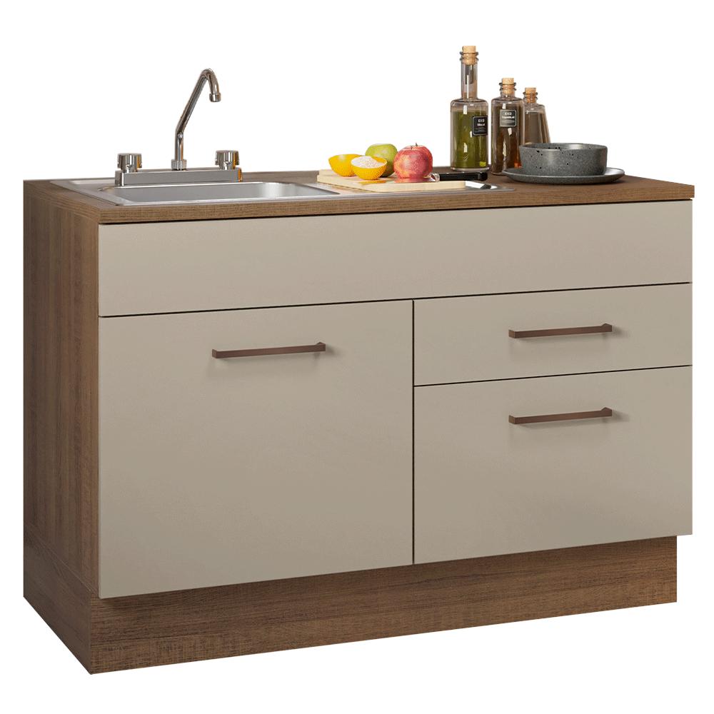 Gabinete Bajo De Cocina Compacta Madesa Luna Con Tarja Mc