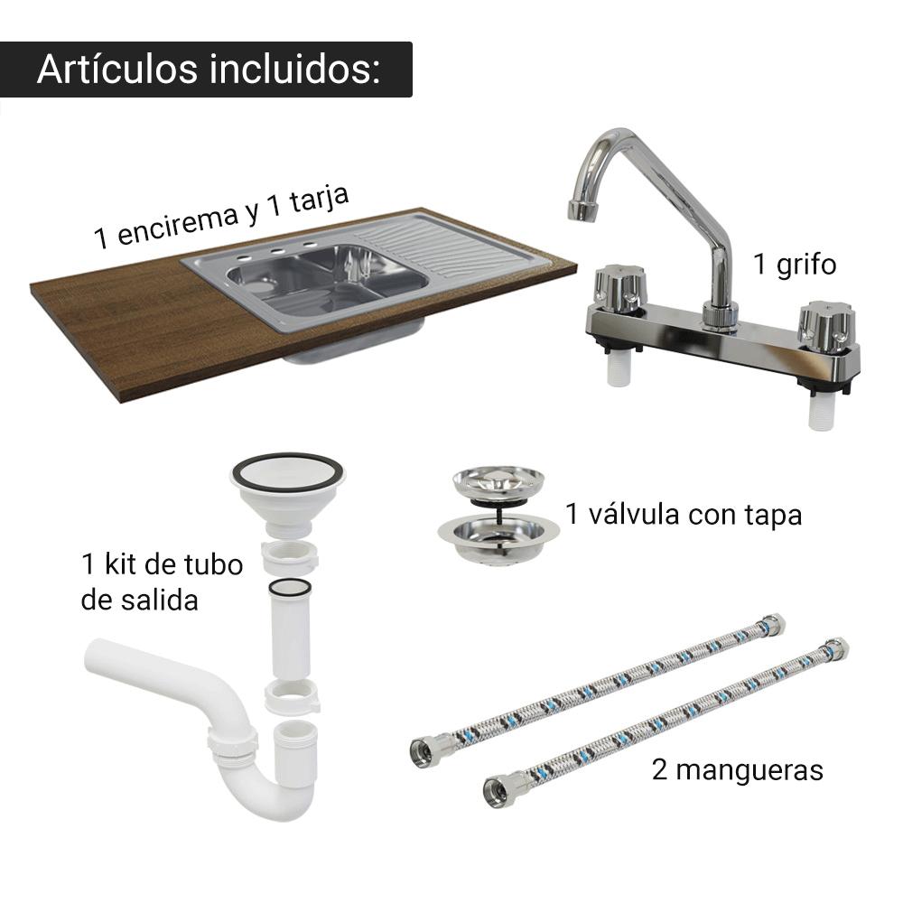 Foto 6 pulgar | Gabinete Bajo De Cocina Compacta Madesa Luna Con Tarja Mc