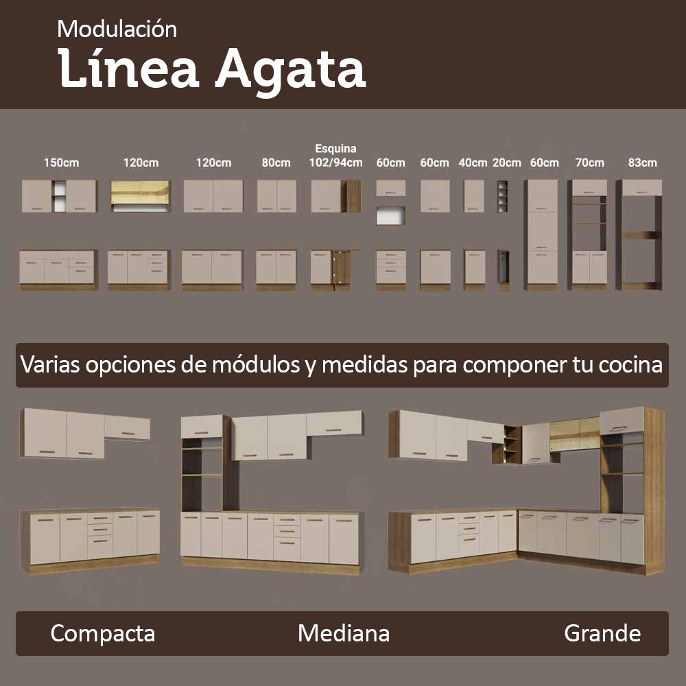 Foto 8 pulgar | Gabinete Bajo De Cocina Compacta Madesa Luna Con Tarja Mc