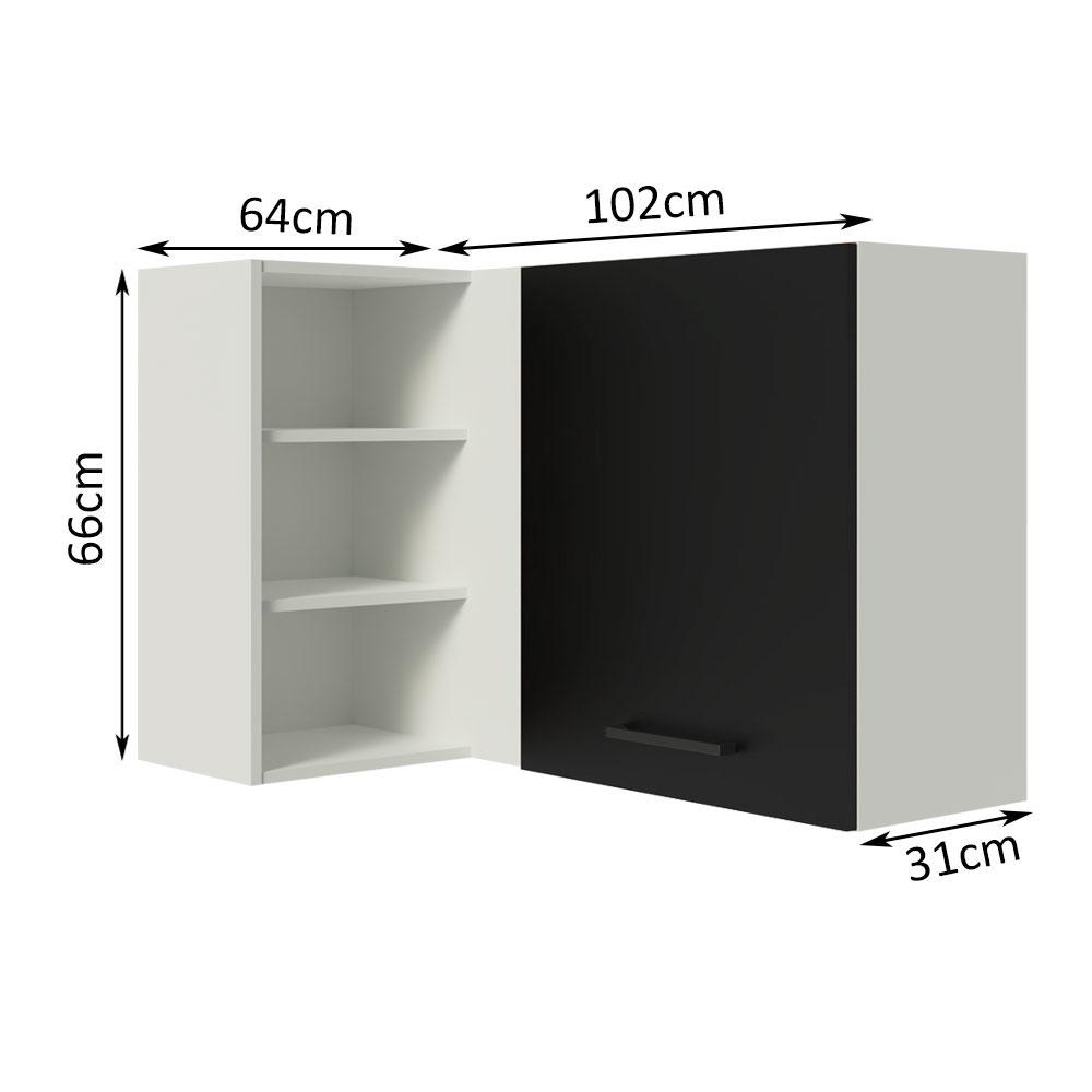 Foto 3 | Alacena Gabinete Superior Cocina Madesa Agata 166cm Bn