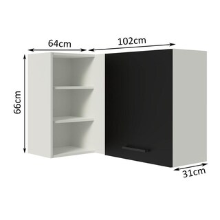 Foto 3 | Alacena Gabinete Superior Cocina Madesa Agata 166cm Bn