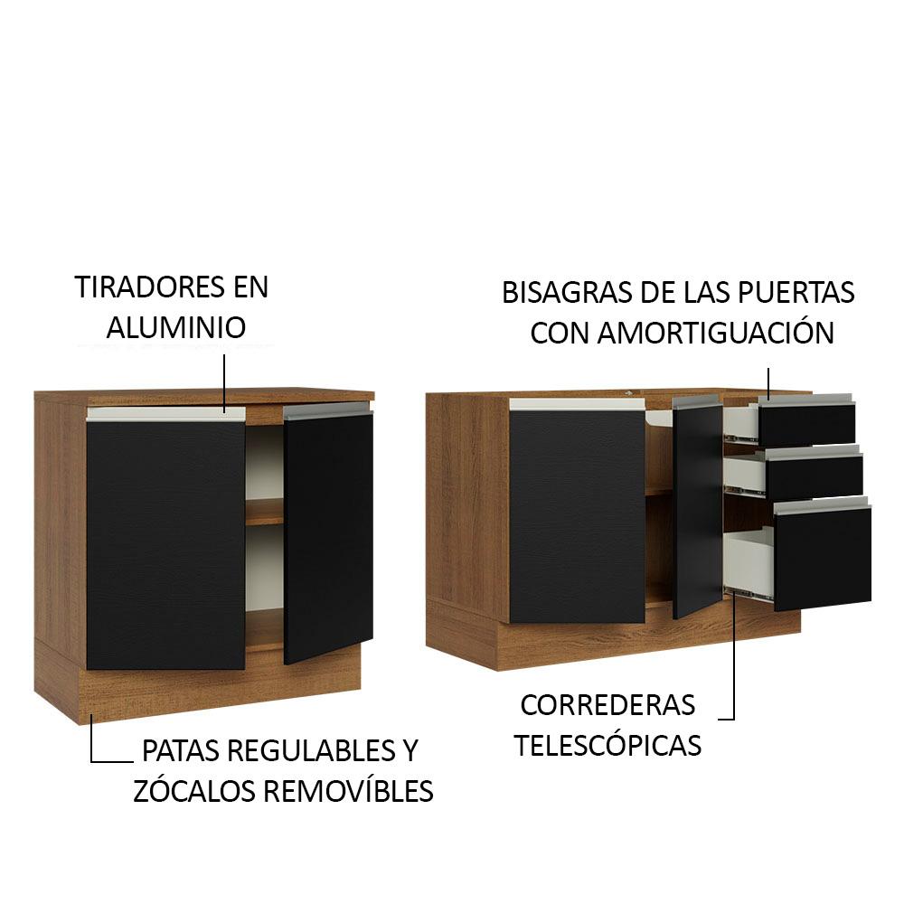 Foto 4 | Alacena Gabinete Bajo Cocina Madesa Glamy 200 Sin Tarja Mn