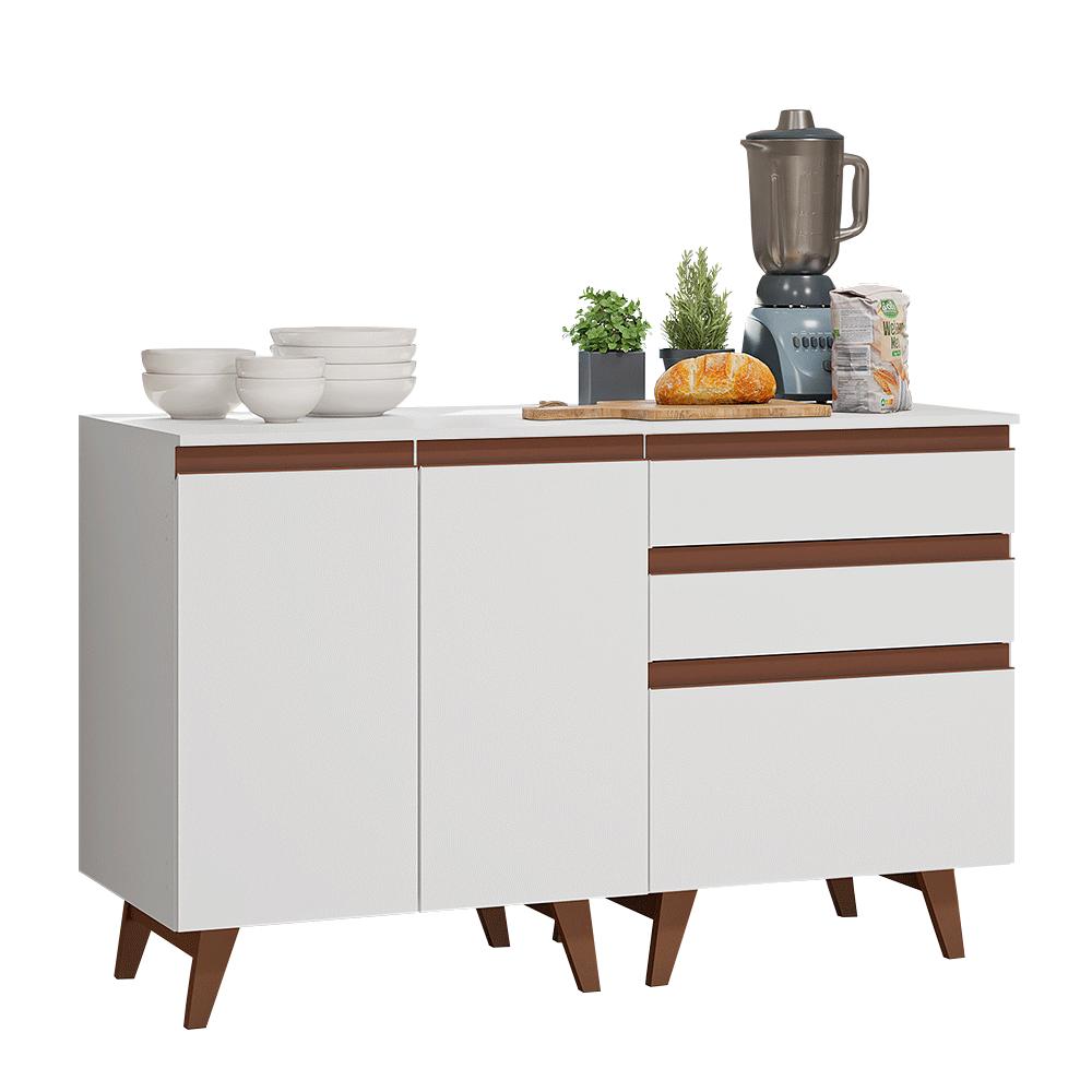 Kit 2 Gabinetes Bajos Reims Madesa 2 Puertas 3 Cajones Bb $7,699