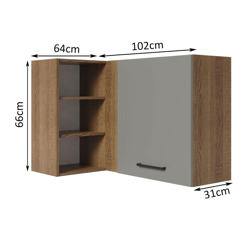Foto 4 pulgar | Alacena Gabinete Superior Cocina Madesa Agata 166cm Mg