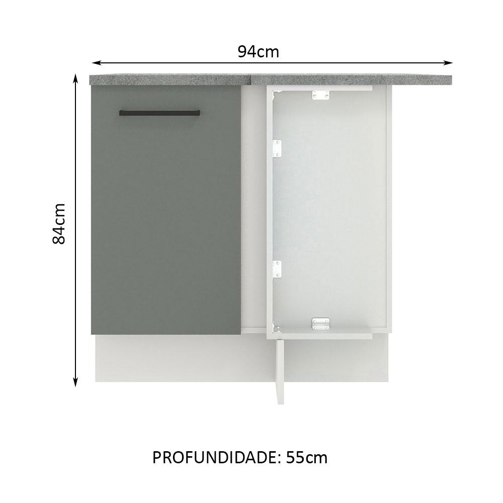 Foto 4 pulgar | Gabinete Bajo Cocina Madesa Agata 94cm Con Encimera Bg