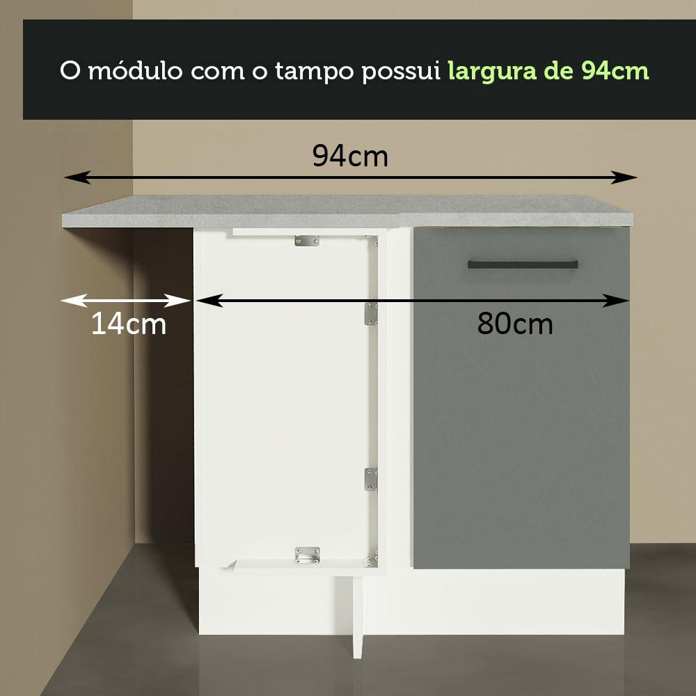 Foto 8 pulgar | Gabinete Bajo Cocina Madesa Agata 94cm Con Encimera Bg
