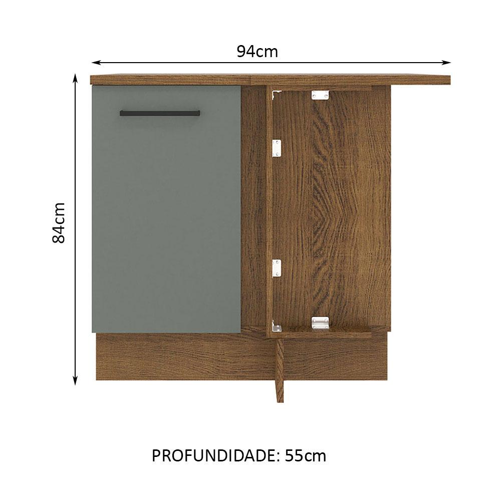 Foto 4 pulgar | Gabinete Bajo Cocina Madesa Agata 94cm Con Encimera Mg