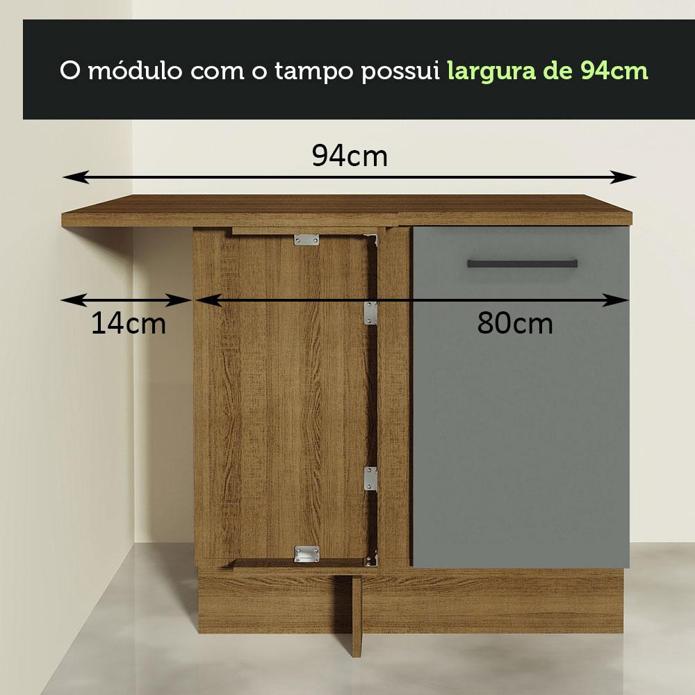 Foto 8 pulgar | Gabinete Bajo Cocina Madesa Agata 94cm Con Encimera Mg