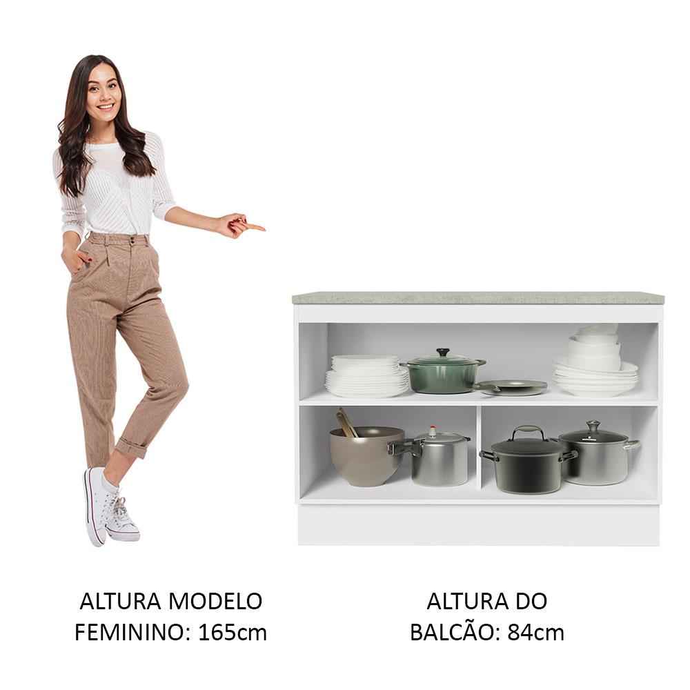 Foto 6 pulgar | Gabinete Bajo Cocina Madesa Agata Con Encimera 120cm Bg