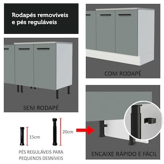 Foto 7 | Gabinete Bajo Cocina Madesa Agata Con Encimera 120cm Bg