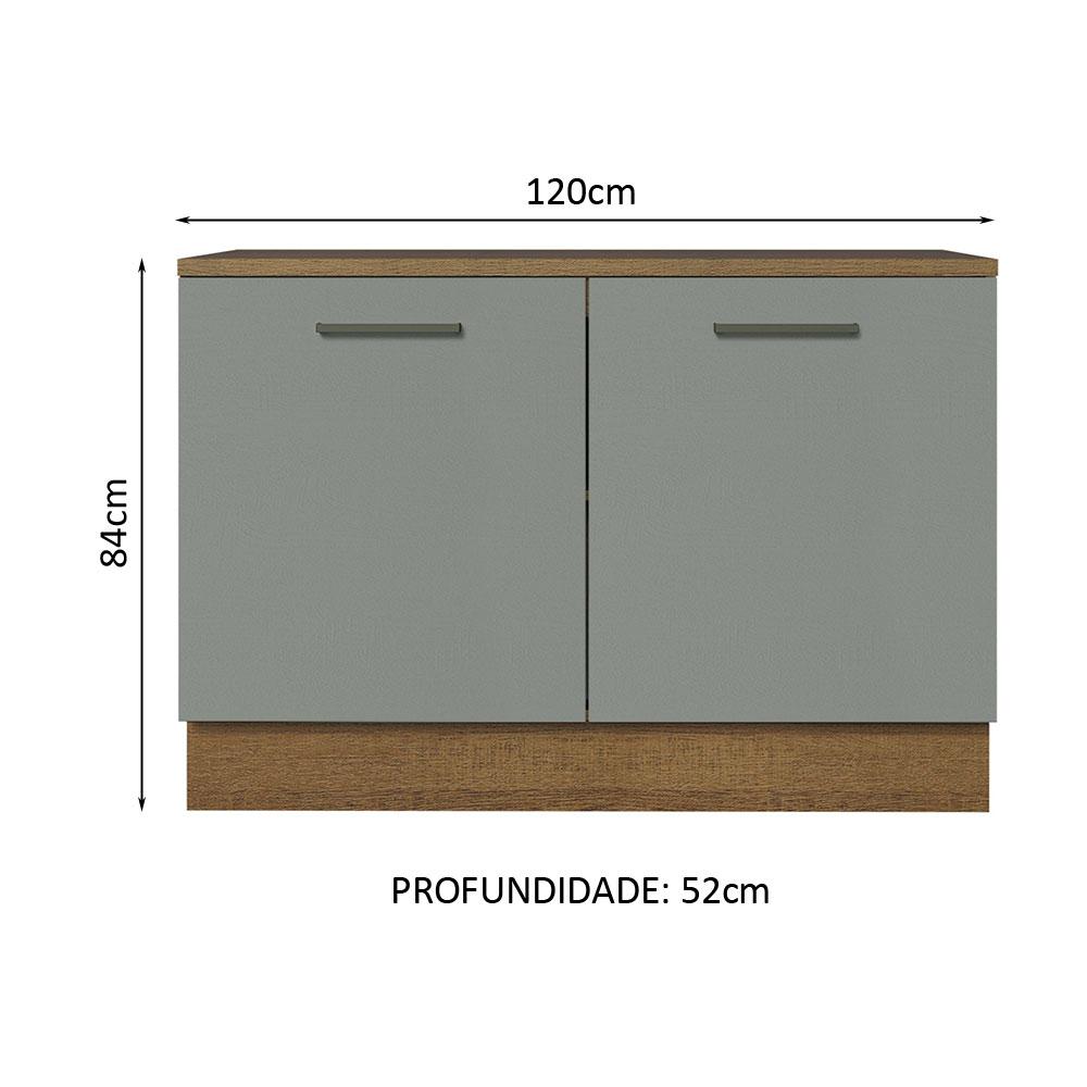 Foto 4 pulgar | Gabinete Bajo Cocina Madesa Agata Con Encimera 120cm Mg