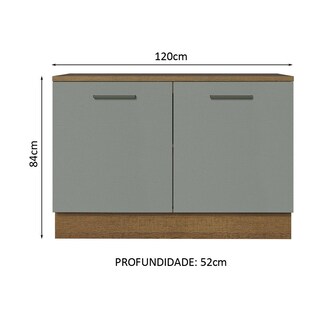 Foto 3 | Gabinete Bajo Cocina Madesa Agata Con Encimera 120cm Mg