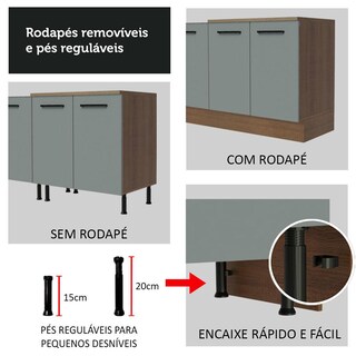 Foto 7 | Gabinete Bajo Cocina Madesa Agata Con Encimera 120cm Mg
