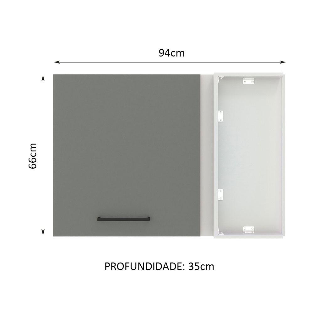Foto 4 pulgar | Alacena Gabinete Superior Cocina Madesa Agata 94cm Bg