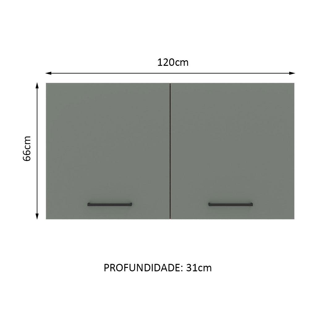 Foto 4 pulgar | Alacena Gabinete Superior Cocina Madesa Agata 120cm Bg