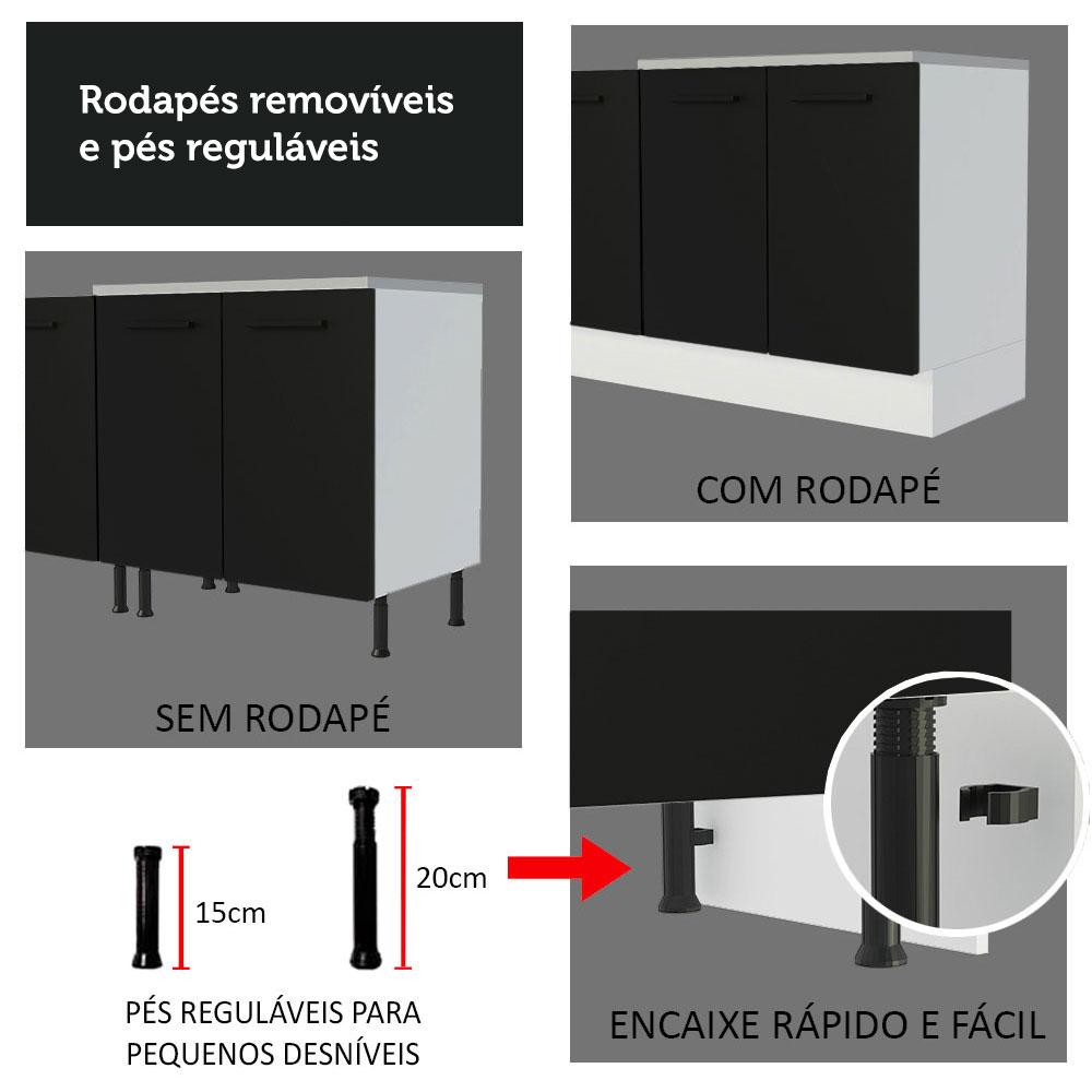 Foto 8 pulgar | Gabinete Bajo Cocina Madesa Agata 120cm Sin Encimera Bn