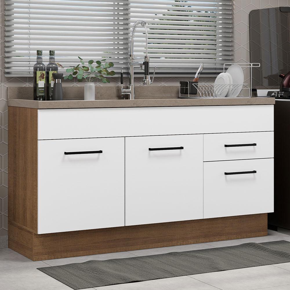 Foto 3 pulgar | Gabinete Bajo Cocina Madesa Agata 150cm Sin Encimera Mb 01