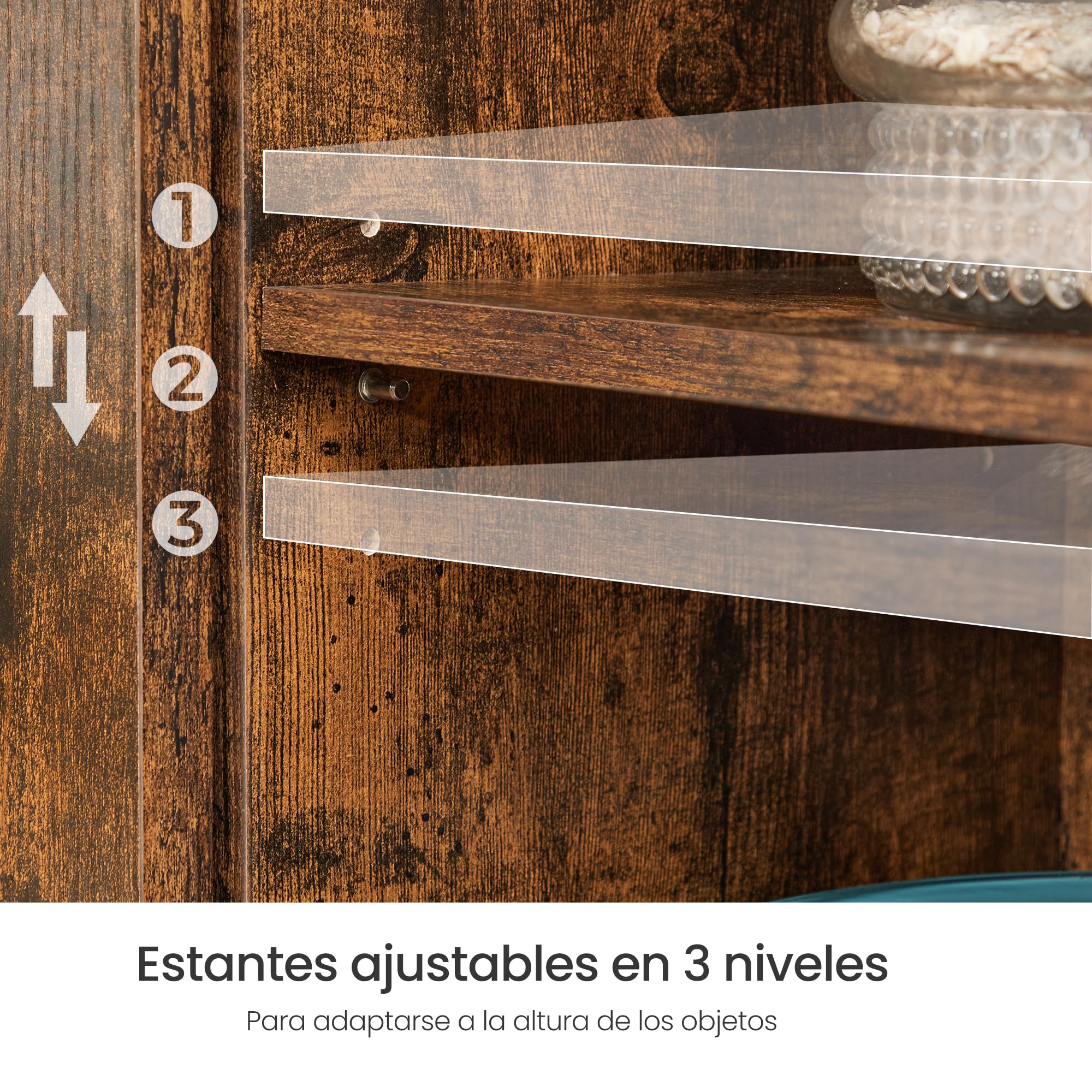 Foto 7 pulgar | Armario De Cocina Con Aparador Vasagle De Storage Furniture 30x70x80