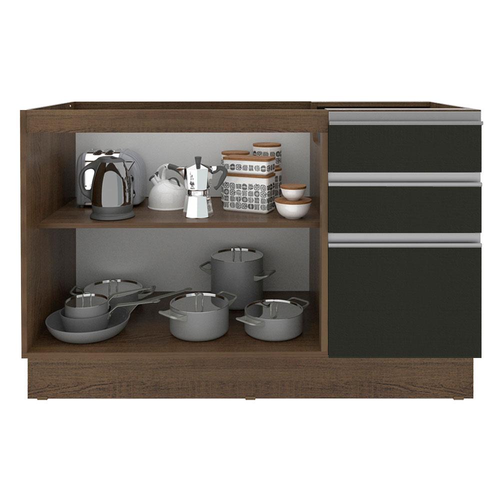 Foto 4 pulgar | Gabinete Bajo Cocina Madesa Glamy 120cm Sin Encimera Mn 01