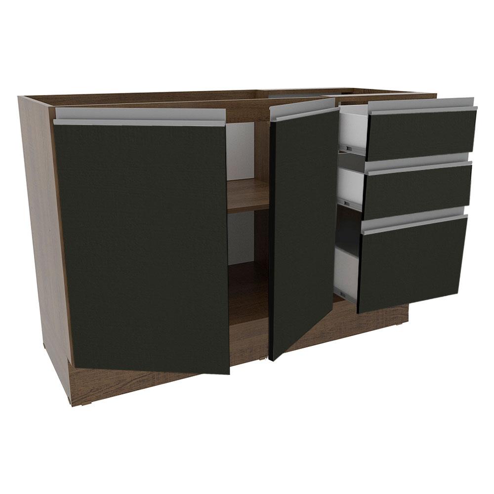 Foto 5 pulgar | Gabinete Bajo Cocina Madesa Glamy 120cm Sin Encimera Mn 01