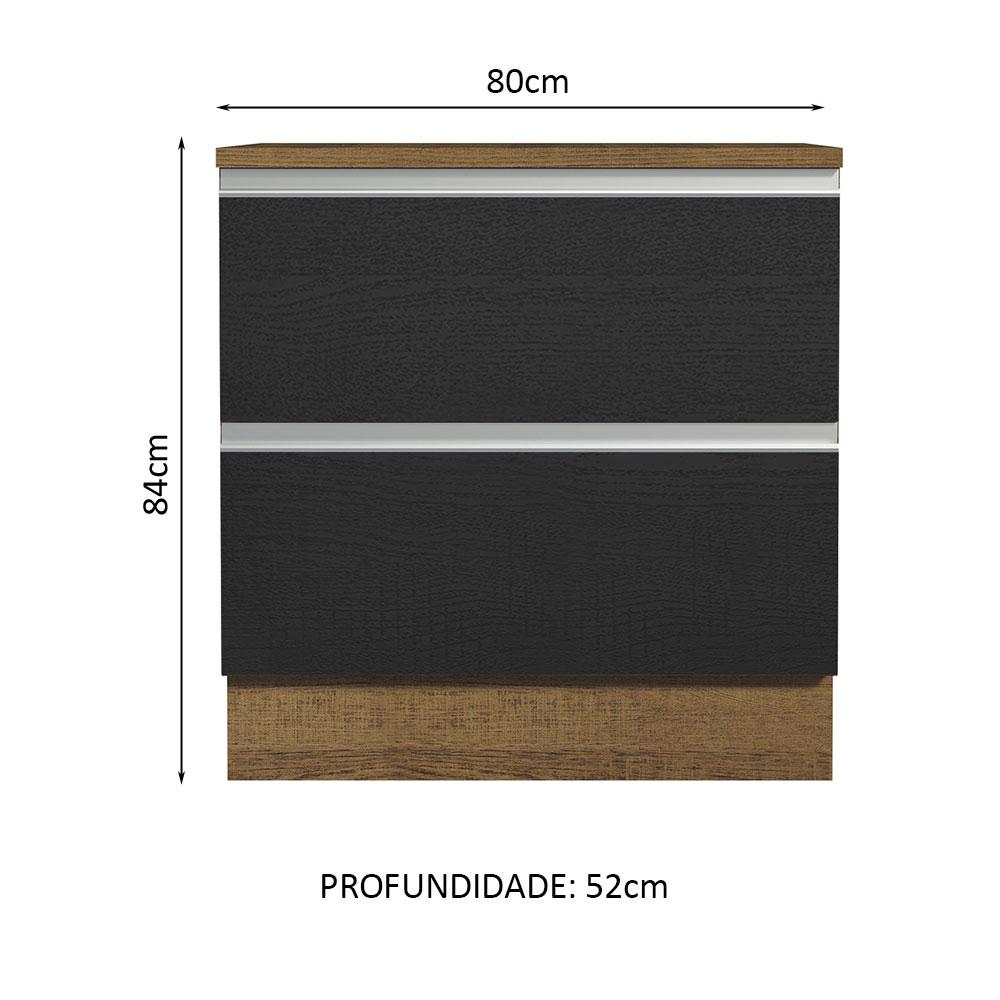 Foto 3 pulgar | Gabinete Bajo Cocina Madesa Glamy 80cm Con Encimera Mn