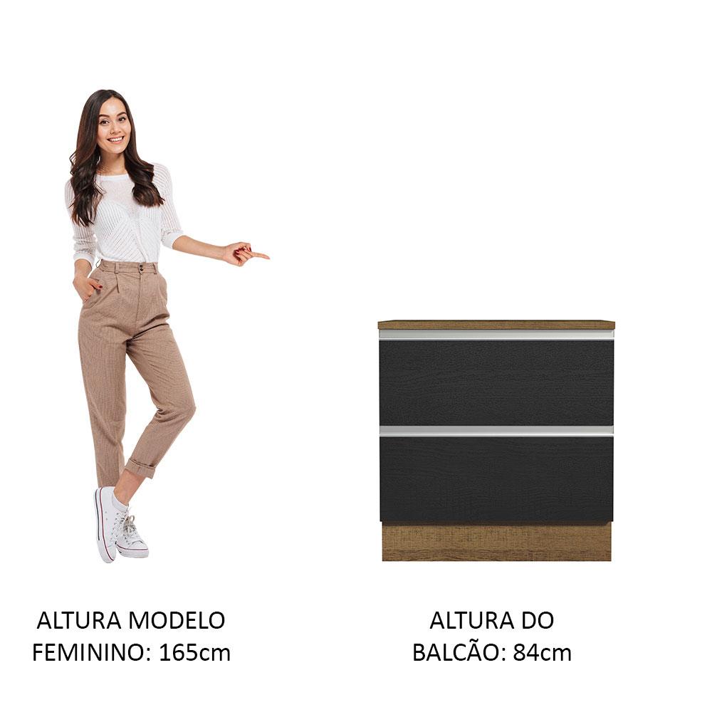 Foto 5 pulgar | Gabinete Bajo Cocina Madesa Glamy 80cm Con Encimera Mn