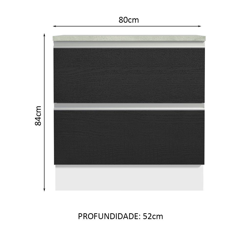 Foto 2 | Gabinete Bajo Cocina Madesa Glamy 80cm Con Encimera Bn