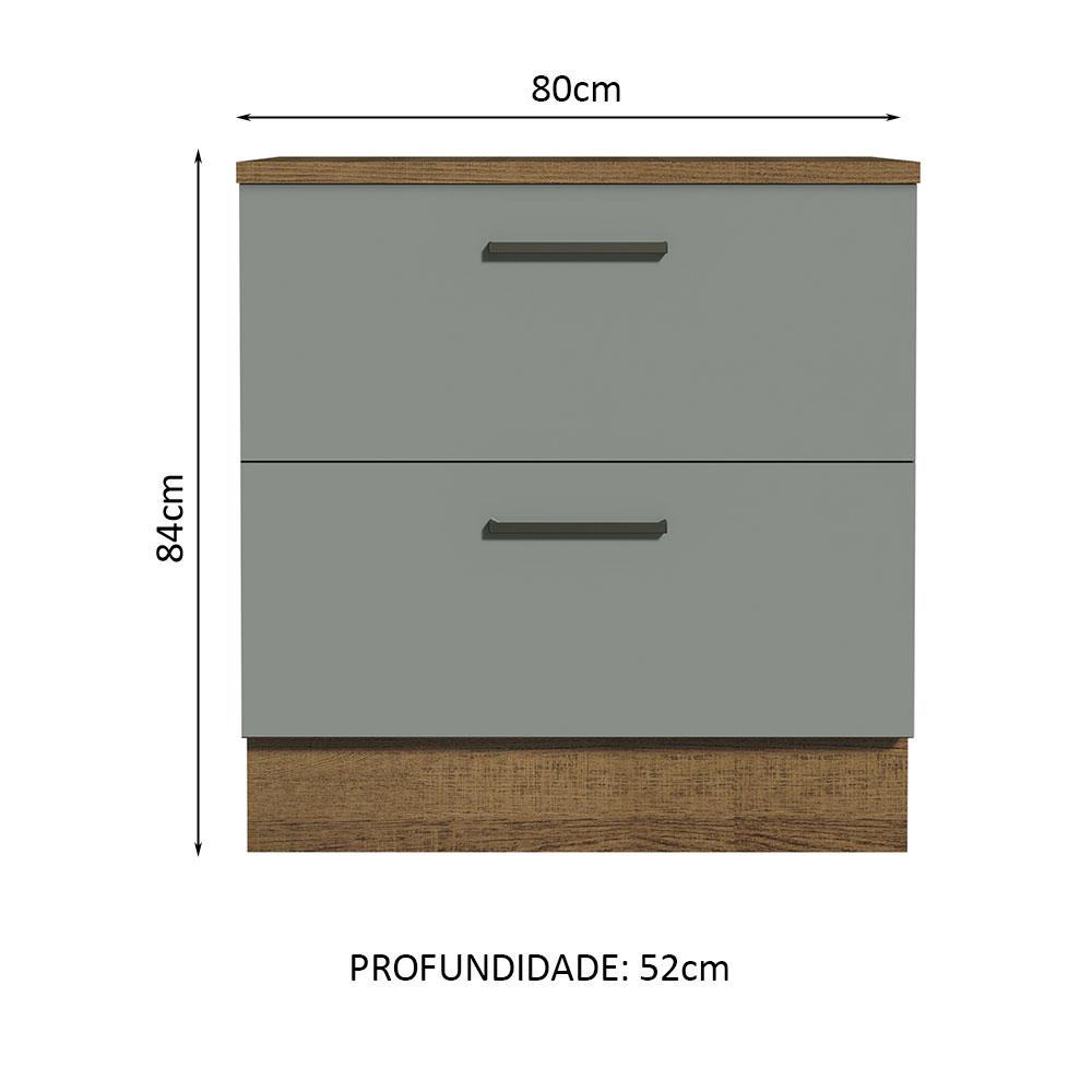 Foto 2 | Gabinete Bajo Cocina Madesa Agata 80cm Con Encimera Mg