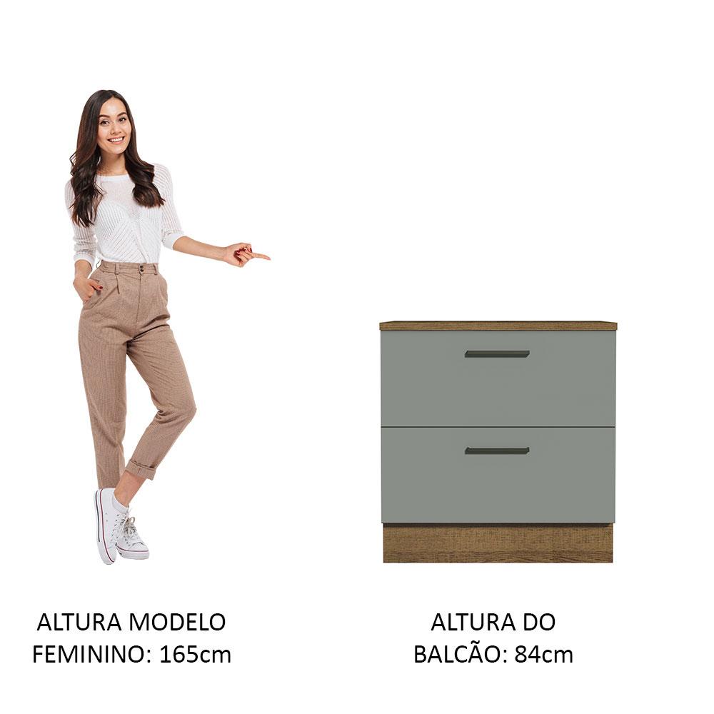 Foto 5 pulgar | Gabinete Bajo Cocina Madesa Agata 80cm Con Encimera Mg