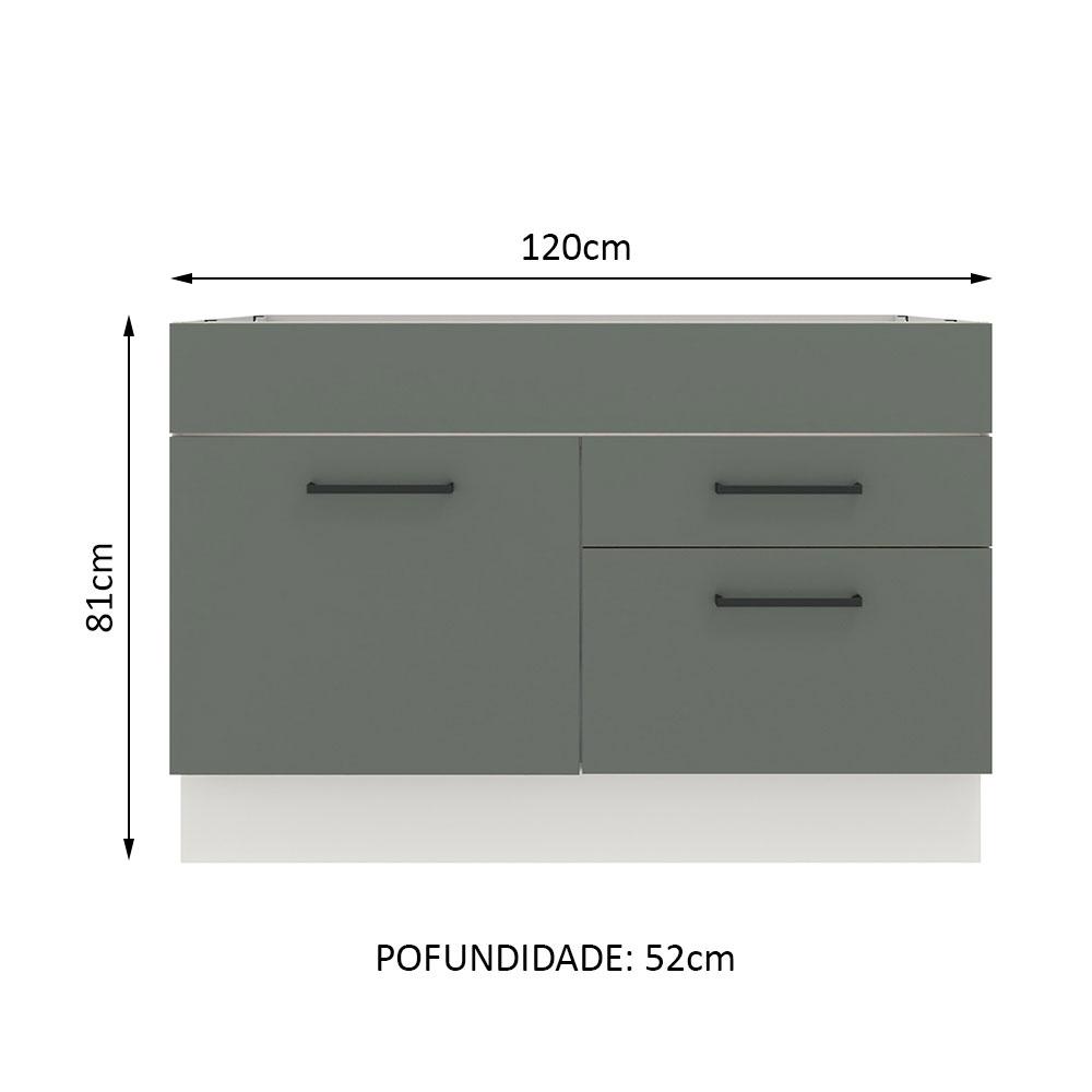 Foto 3 pulgar | Gabinete Bajo Cocina Madesa Agata 120cm Sin Encimera Bg 01