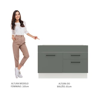 Foto 5 | Gabinete Bajo Cocina Madesa Agata 120cm Sin Encimera Bg 01