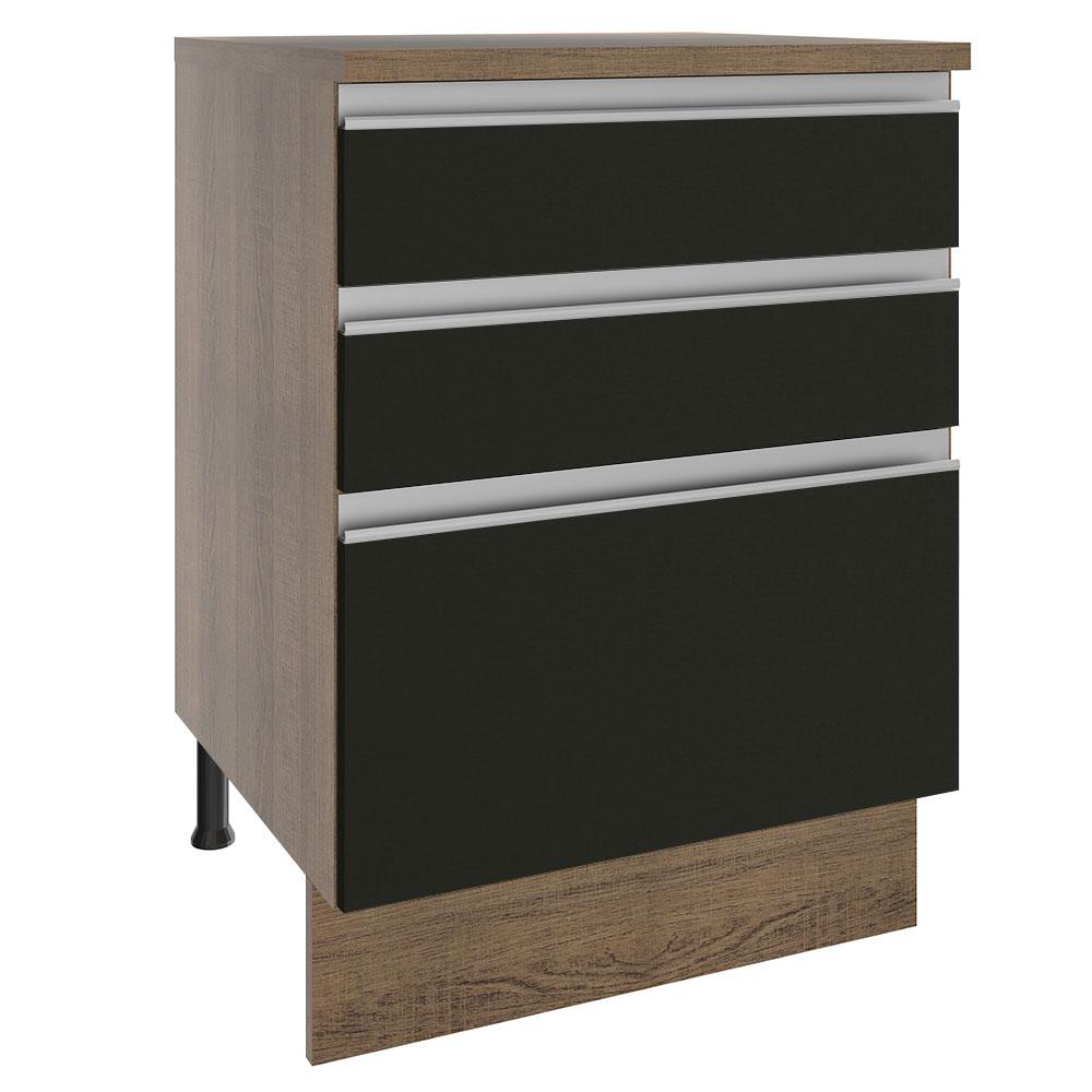 Foto 2 pulgar | Gabinete Bajo Cocina Madesa Glamy 60cm Con Encimera Mn