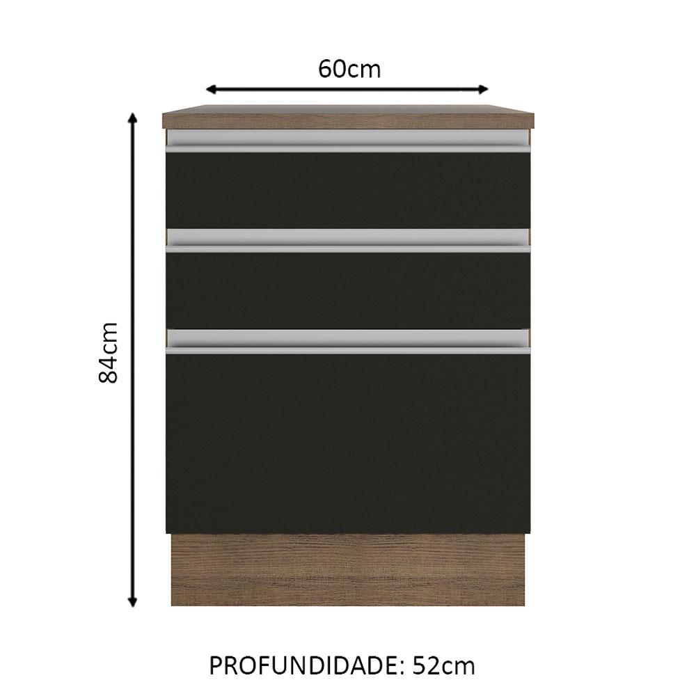Foto 2 | Gabinete Bajo Cocina Madesa Glamy 60cm Con Encimera Mn