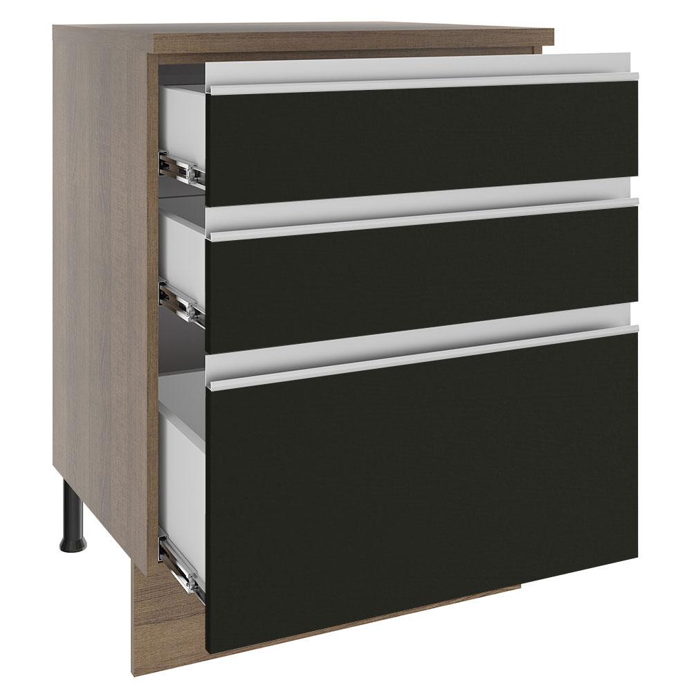 Foto 4 pulgar | Gabinete Bajo Cocina Madesa Glamy 60cm Con Encimera Mn