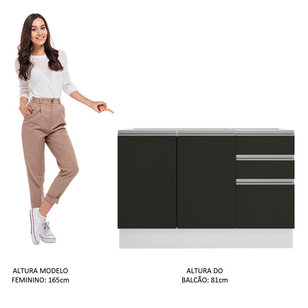 Foto 6 pulgar | Gabinete Bajo Cocina Madesa Glamy 120cm Sin Encimera Bn 01