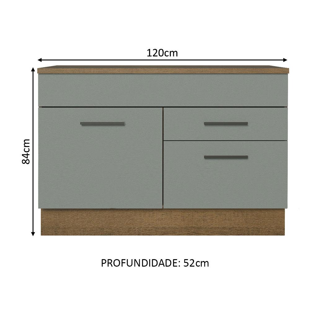 Foto 3 pulgar | Gabinete Bajo Cocina Madesa Agata 120cm Con Encimera Mg 01