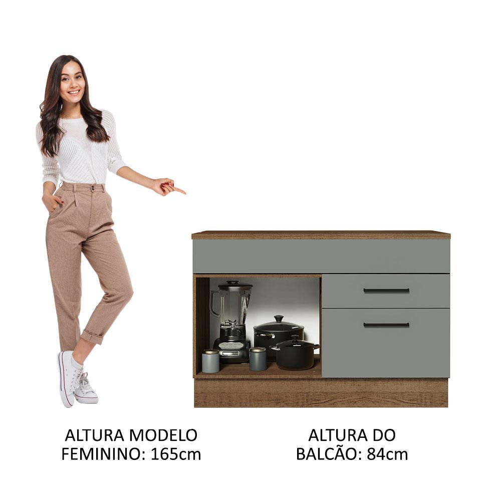 Foto 6 pulgar | Gabinete Bajo Cocina Madesa Agata 120cm Con Encimera Mg 01