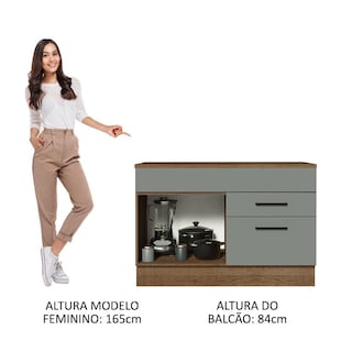Foto 5 | Gabinete Bajo Cocina Madesa Agata 120cm Con Encimera Mg 01