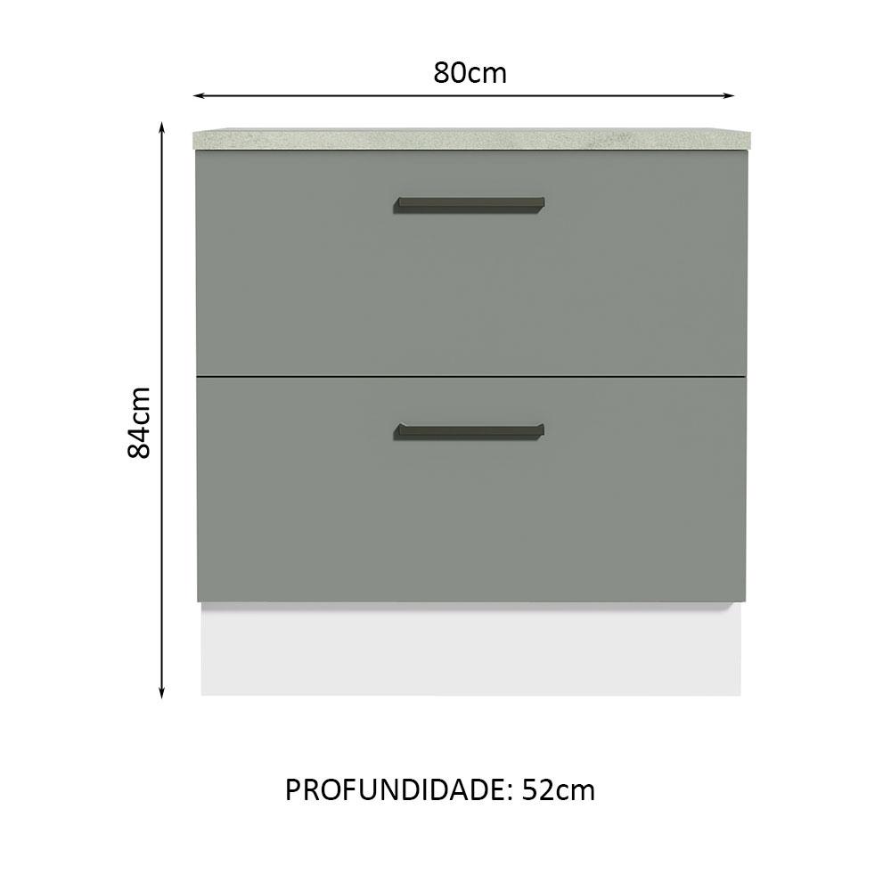 Foto 3 pulgar | Gabinete Bajo Cocina Madesa Agata 80cm Con Encimera Bg