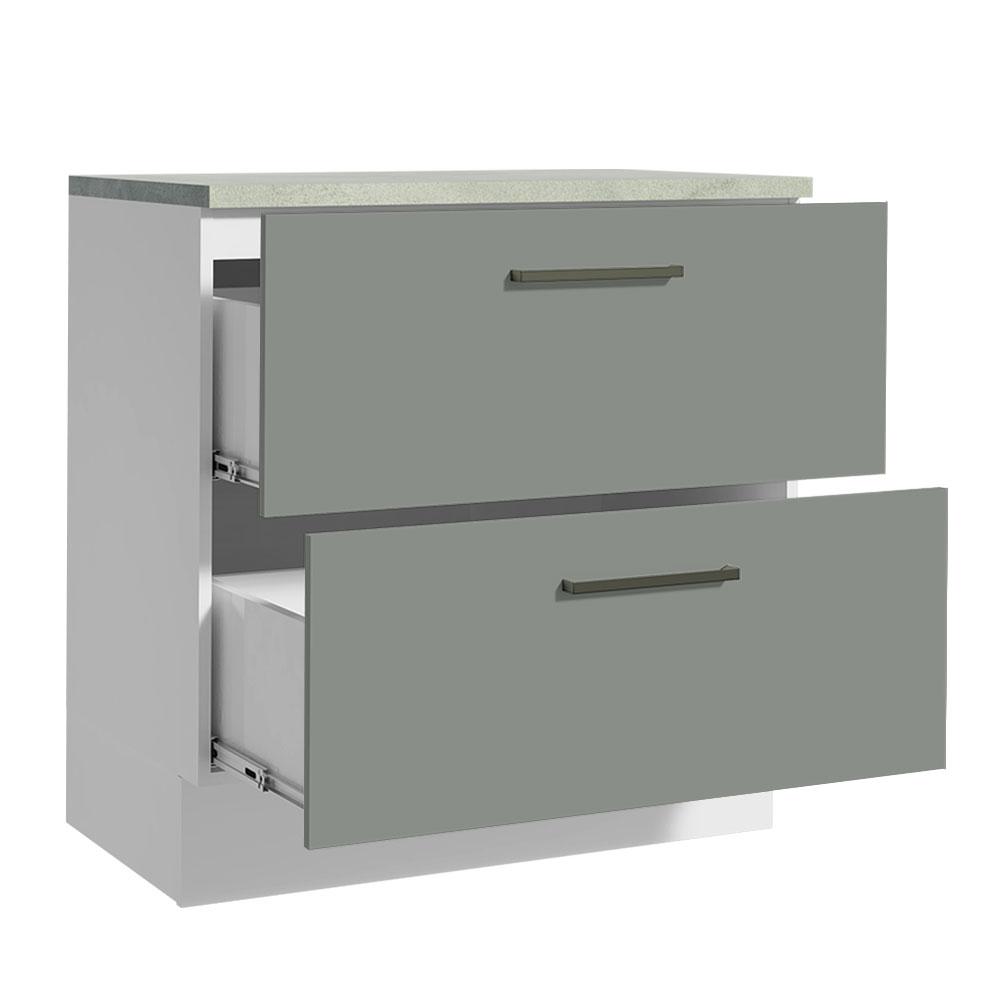 Foto 4 pulgar | Gabinete Bajo Cocina Madesa Agata 80cm Con Encimera Bg
