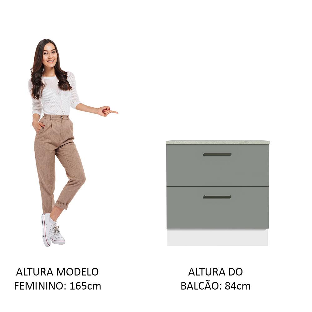 Foto 5 pulgar | Gabinete Bajo Cocina Madesa Agata 80cm Con Encimera Bg