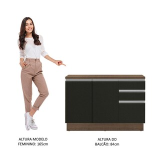 Foto 6 | Gabinete Bajo Cocina Madesa Glamy 120cm Con Encimera Mn 01