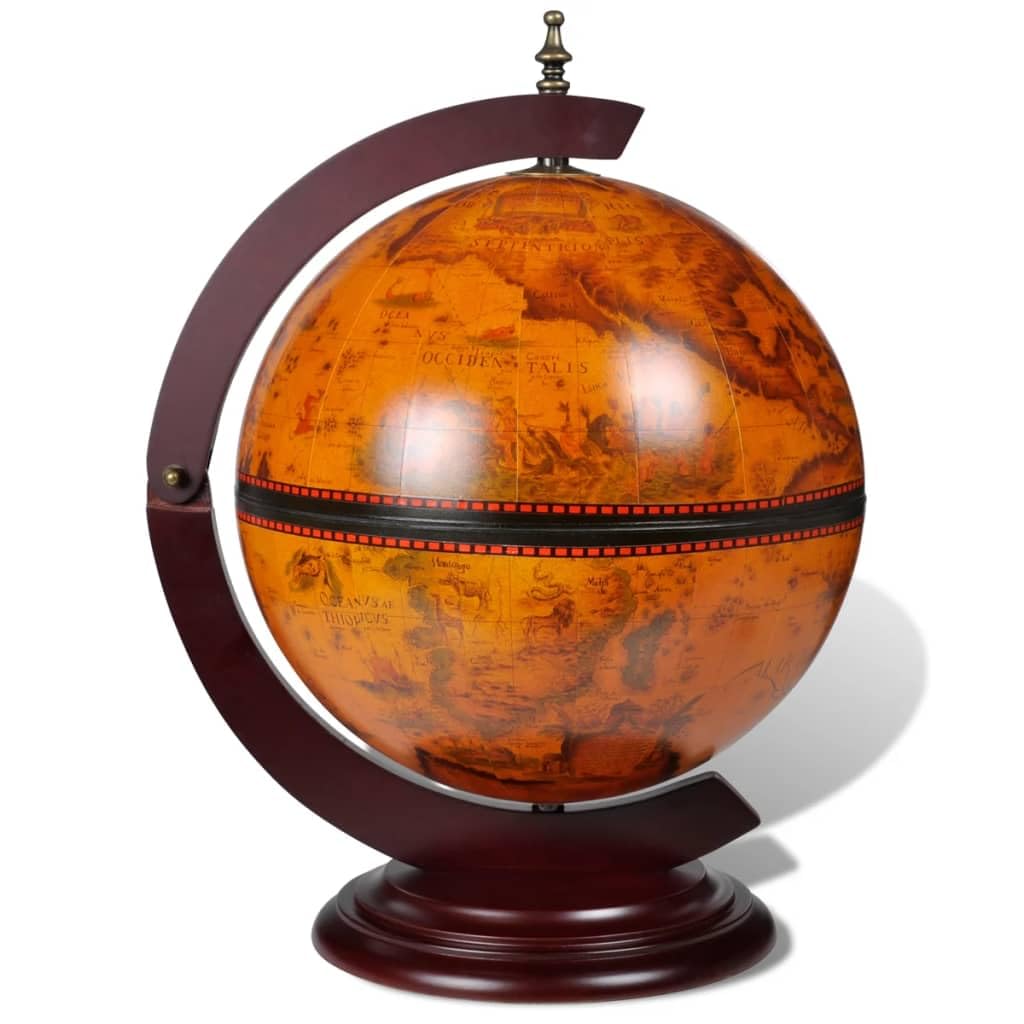 Foto 3 pulgar | Soporte Para Vinos Vidaxl Con Forma De Globo Giratorio De Madera De Eucalipto, Color Marrón - Venta Internacional.