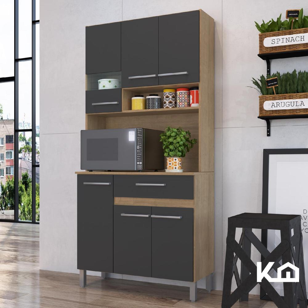 Foto 2 | Mueble Rack Cocina Multiuso Alacena 6 Repisas Madera Estante