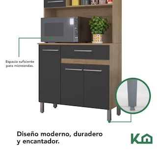 Foto 5 | Mueble Rack Cocina Multiuso Alacena 6 Repisas Madera Estante