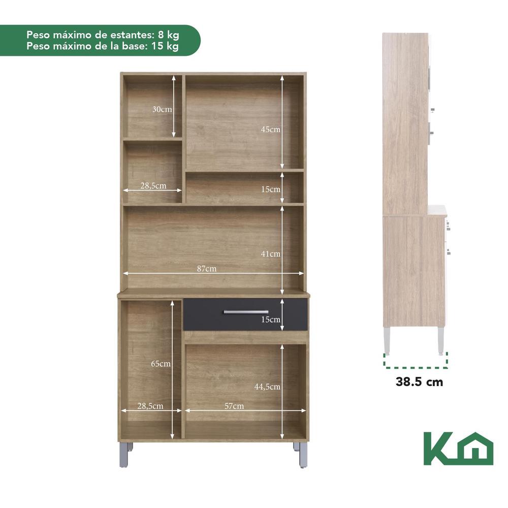 Foto 9 pulgar | Mueble Rack Cocina Multiuso Alacena 6 Repisas Madera Estante