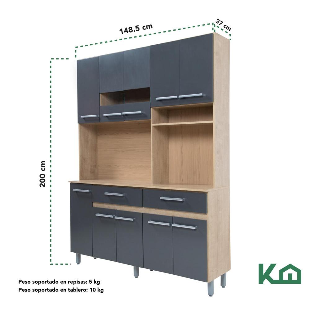 Foto 6 pulgar | Mueble Alacena Rack Organizador Despensero Multiusos Cocina